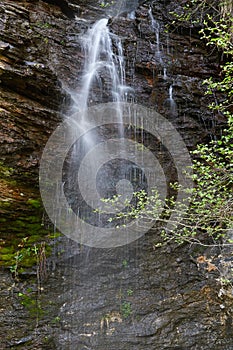 Pena Branca river waterfall in Folgoso do Courel, Lugo, Spain