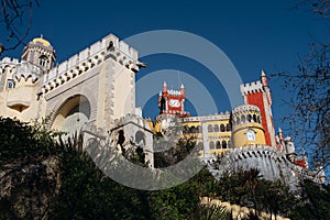 Pena National Palace in Sintra, Portugal. UNESCO World Heritage Site