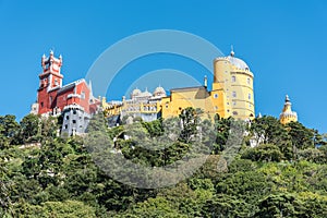 Pena Palace in the outskirts of Sintra in Portugal