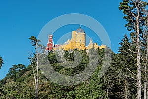 Pena Palace in the outskirts of Sintra in Portugal