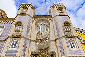 Pena Palace, a Romanticist castle in Sintra, Portugal