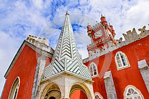 Pena Palace, a Romanticist castle in Sintra, Portugal