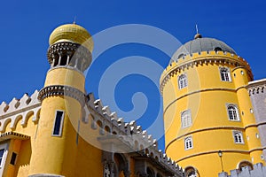 Pena Palace, a Romanticist castle in Sintra, Portugal