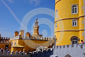 Pena Palace, a Romanticist castle in Sintra, Portugal