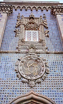 Pena Palace in Sintra, Lisbon, Portugal. Famous landmark. Most beautiful castles in Europe