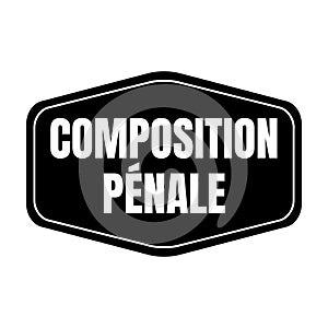 Penal composition symbol icon in French language photo