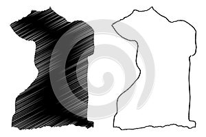 PenalÃ¢â¬âDebe region Regional corporations and municipalities, Republic of Trinidad and Tobago map vector illustration, scribble photo