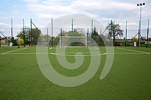 Penalty area on football court