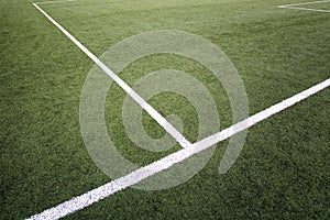 Penalty area marking on soccer field