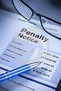 Penalty Notice Parking Ticket