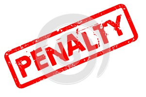 Penalty - Rubber Stamp on White Background