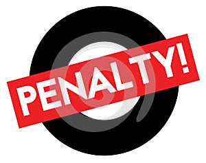 Penalty stamp on white