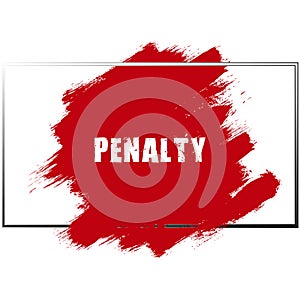 penalty word on white