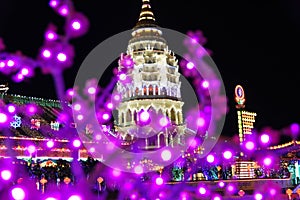 Penang Kek lok si Temple at night.