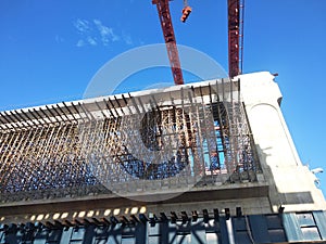 The mega infrastructure structure is under construction.