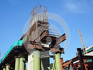 The mega infrastructure structure is under construction.