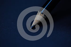 Pencel on black background