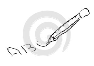 Pencil ABC - vector