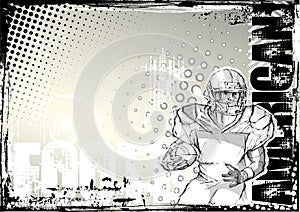 Pencil american football grunge background 2