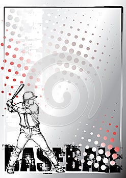 Pencil baseball poster background 2