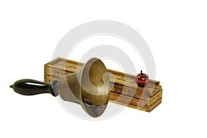 Pencil box and school bell