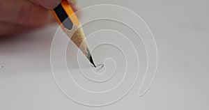 Pencil breaks when drawing on paper in office