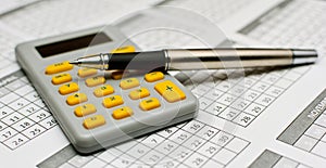 Pencil and calculator