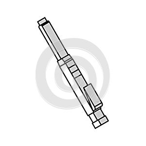 pencil carpenter isometric icon vector illustration