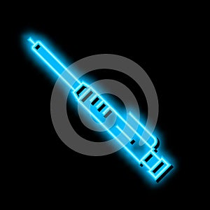 pencil carpenter neon glow icon illustration