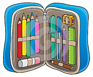 Pencil case theme image 1 photo