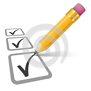 Pencil Checklist 3 Ticks