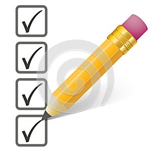 Pencil Checklist 4 Ticks