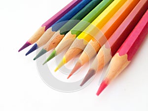 Pencil color on white background isolate