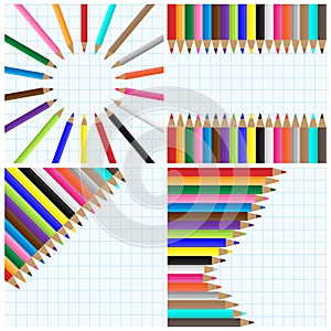 Pencil colors backgrounds