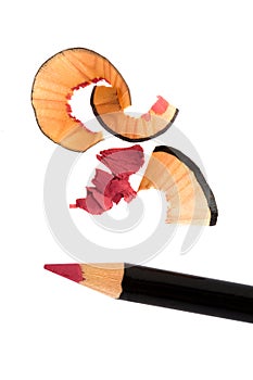 Pencil cosmetic sharpening with husk