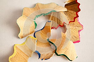 Pencil crayon sharpenings