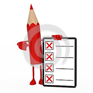 Pencil figure checklist