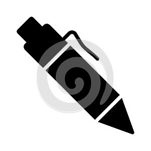 Pencil glyph flat vector icon