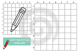 Pencil  grid copy picture