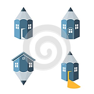 Pencil houses, logo idea