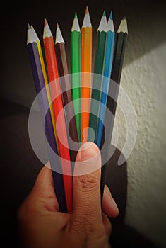 Pencil human hand colorpencil