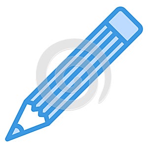 Pencil icon in blue style for any projects