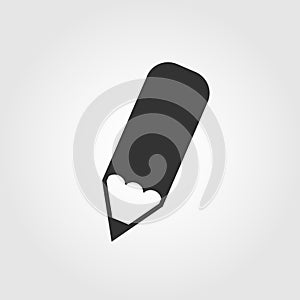 Pencil icon, flat design photo