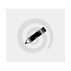 Pencil icon. Gray background. Vector illustration.