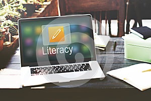 Pencil Icon Online Education Learning Graphic Concept