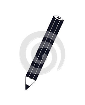 Pencil icon. Supplies for drawing and study. Symbol of the editor and creative