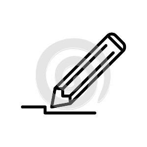 Pencil icon vector isolated on white background, Pencil sign