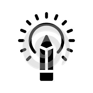 Pencil vector glyph flat icon