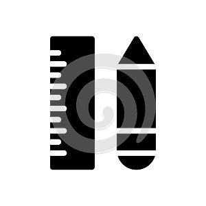 Pencil vector glyph flat icon