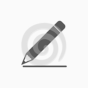 Pencil icon, write, pen, plot, trace, describe